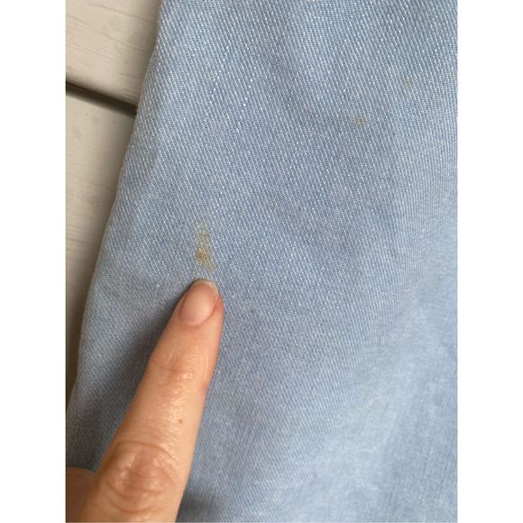 Max Mara Weekend Light Blue Denim Cotton Blend Washed Denim Midi Skirt Size 10 - Picture 4 of 16